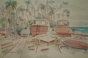Boat Yard  (Watercolor) 1940-50's