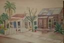 Cortez Fishermen Houses (Watercolor) 1940-50's