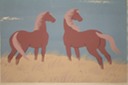 Horses on Hilltop (Silkscreen) 1939