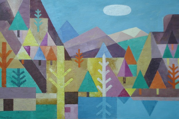 Abstract Western Landscape  (Acrylic) 1957-59
