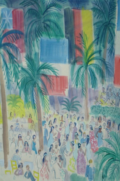 Governors Ball Tahiti (Watercolor) 1963