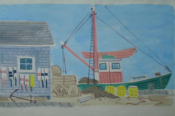 Martha's Vineyard #7 (Watercolor) 1956-57