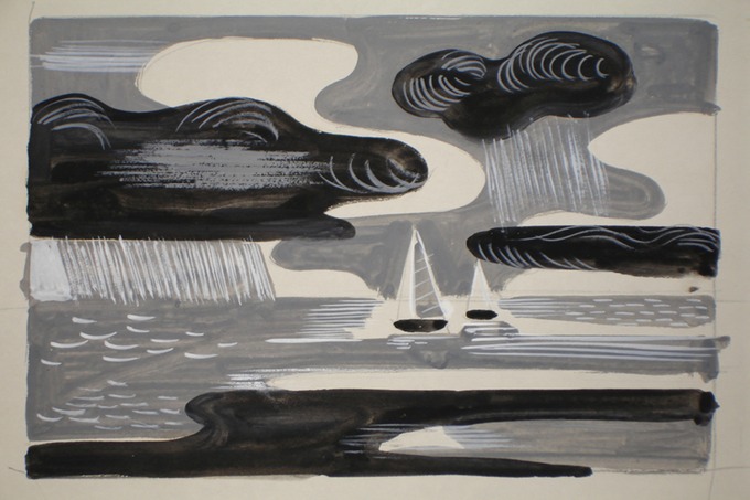 Rainstorm (Watercolor) 1940-50's