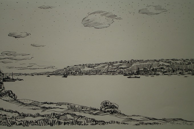 Shoreline Massachusetts (Pen & Ink) 1928
